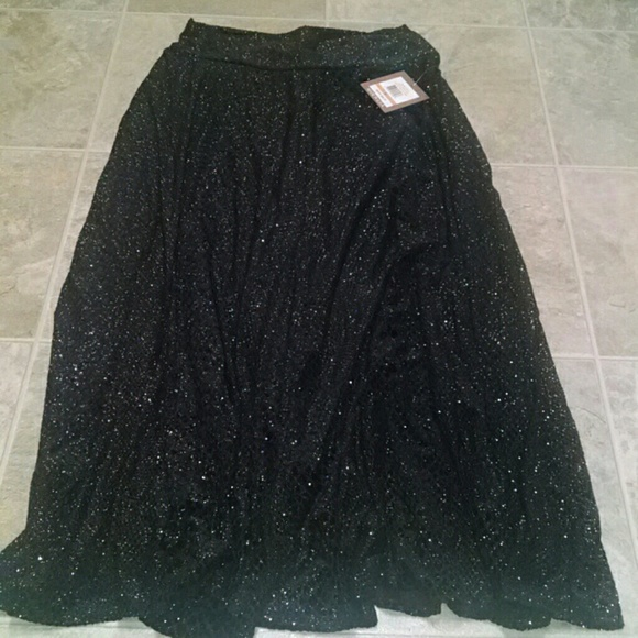 Black gold sparkle skirt