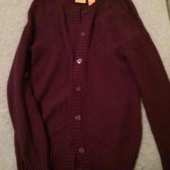 NWOT chunky purple cardigan