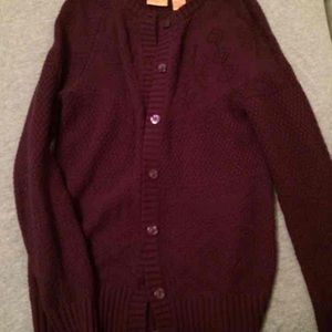 NWOT chunky purple cardigan