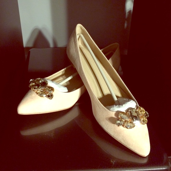 ASOS Shoes - ASOS Nude embellished flats