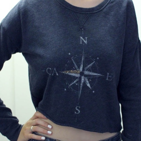 Hollister Compass CA Crop Sweater