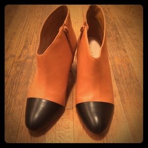 Loeffler Randall tan & black booties. Size 9. NEW!