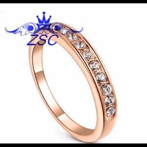 18 k gold rose plated ring
