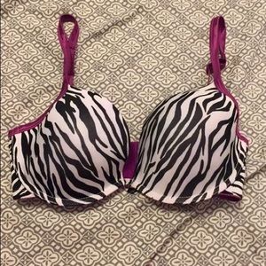 Zebra print bra.