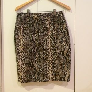 Zara snakeskin pencil skirt