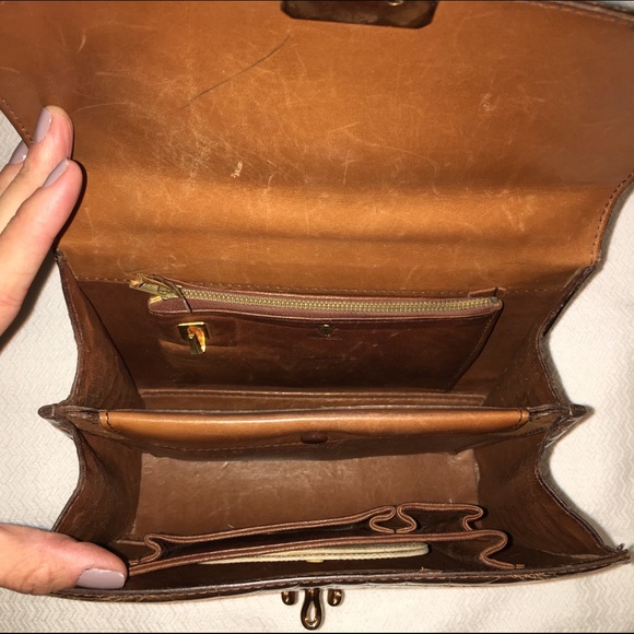 ❌ VTG 70s Gucci Brown Alligator Satchel EUC MINT - Picture 3 of 4