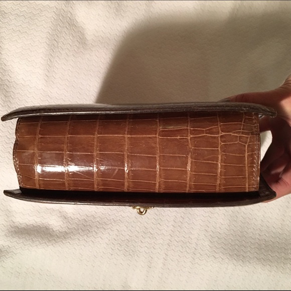 ❌ VTG 70s Gucci Brown Alligator Satchel EUC MINT - Picture 4 of 4