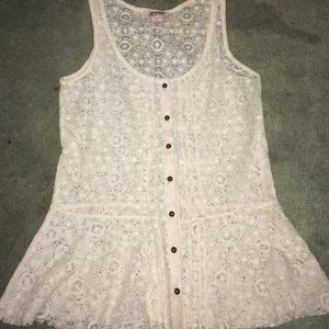 Lace Peplum Top