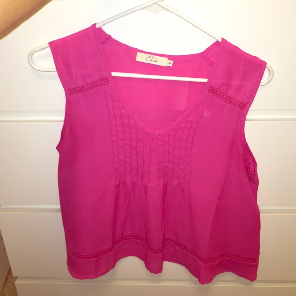 pink cutout top