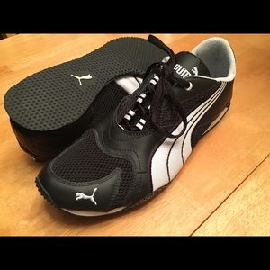 Men's Black and White Puma Shoes!