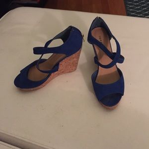 Cobalt blue wedges