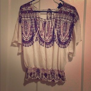 Purple/cream top!