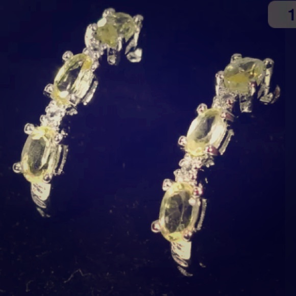 Jewelry - Genuine 1.5ctw G-SI Diamond&Lemon Citrine Earrings