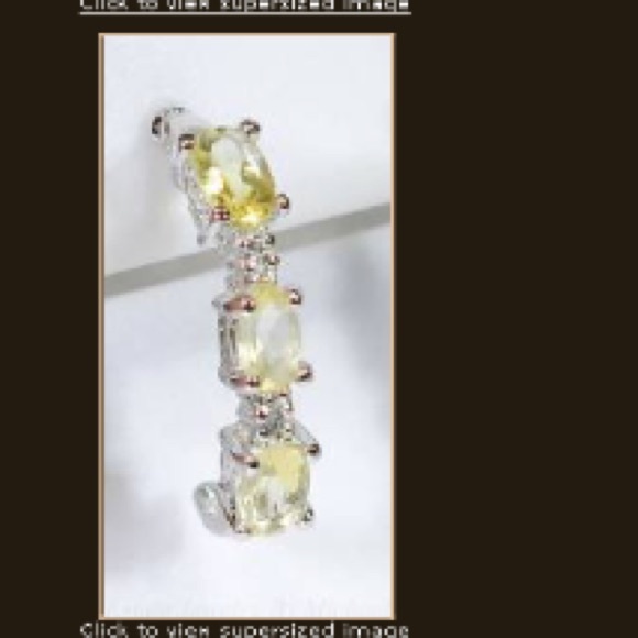 Genuine 1.5ctw G-SI Diamond&Lemon Citrine Earrings - Picture 2 of 3