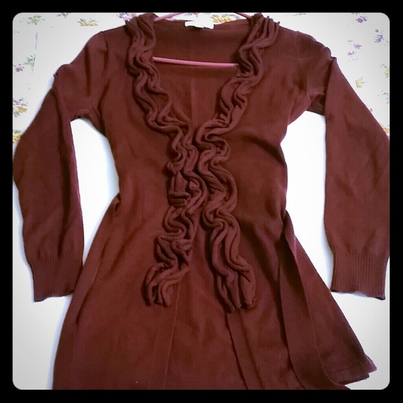 New York & Company- Burgundy Cardigan