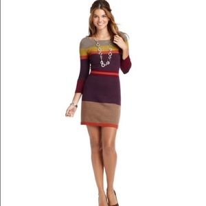 NWOT - LOFT Colorblock Stripe Sweater Dress!