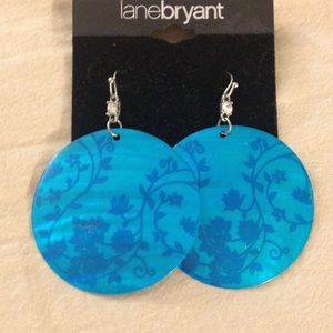 Blue shell earrings