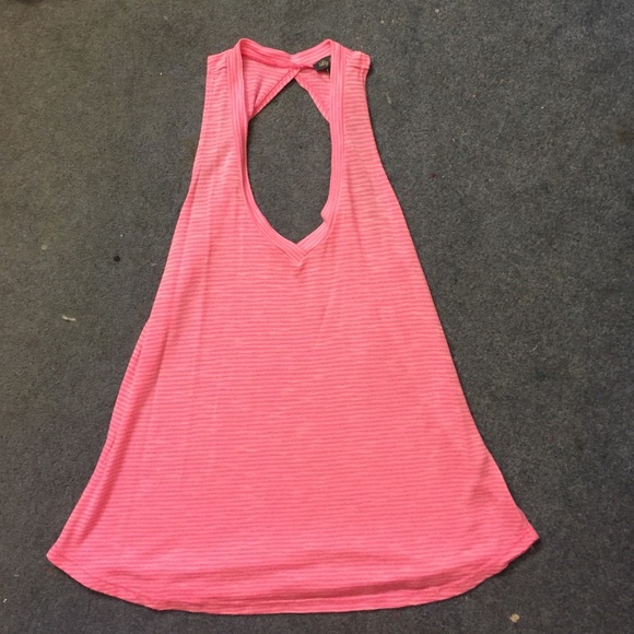 Bright pink and white striped tank top!