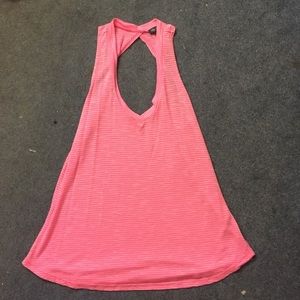 Bright pink and white striped tank top!