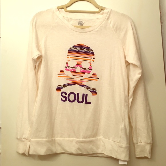 SOULCYCLE Slouchy Pullover with Skull