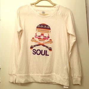 SOULCYCLE Slouchy Pullover with Skull