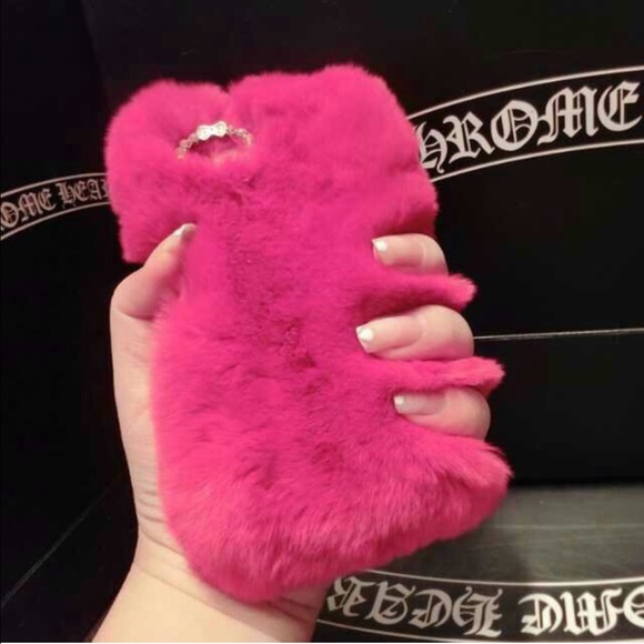 iPhone 6 Plus / 6s Plus Fur Case 💗 PINK 💗