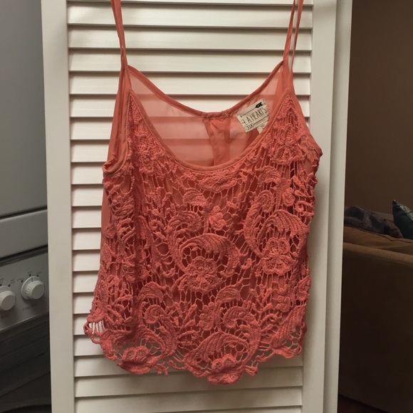 Floral crochet pink crop top
