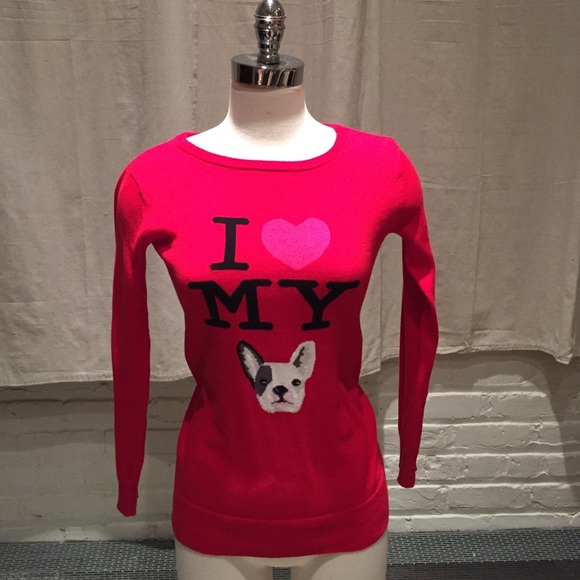 NWOT - I Heart My Boston Terrier Sweater!