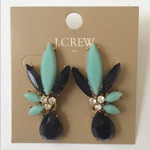 J. Crew earrings - Mint and dark blue