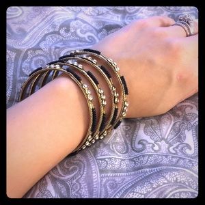 Black/Gold Set of Bracelets
