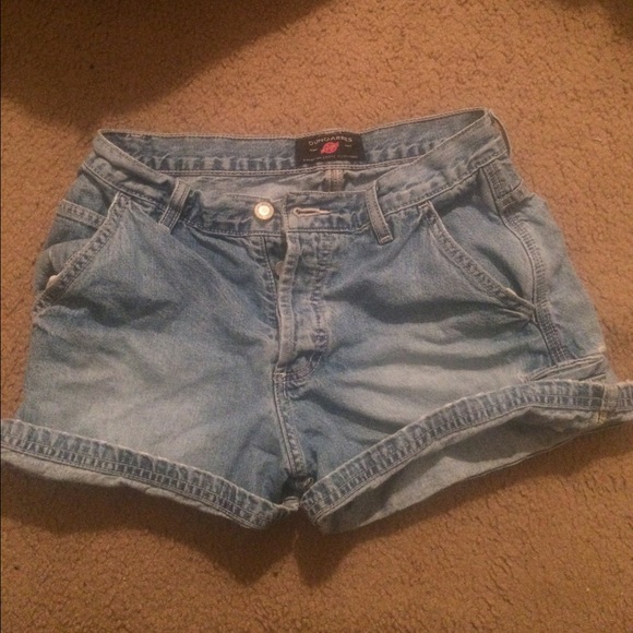 High waisted denim shorts