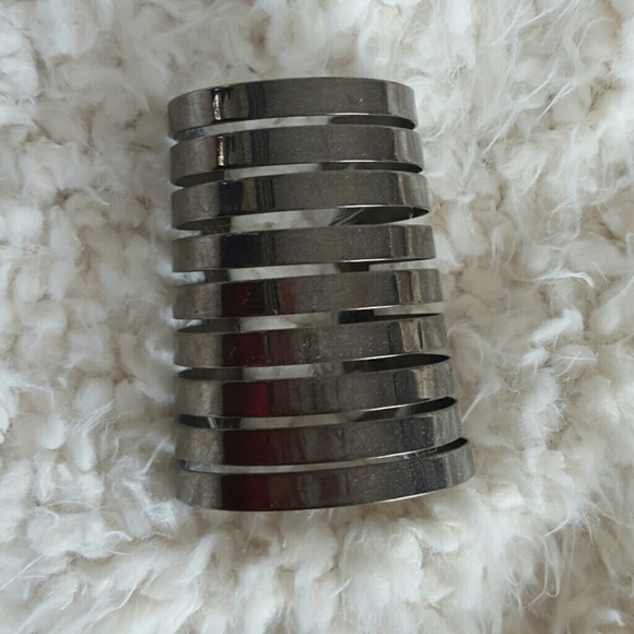 Metallic bangle.