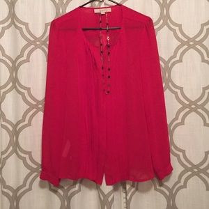 **SOLD in bundle**Red blouse from Loft