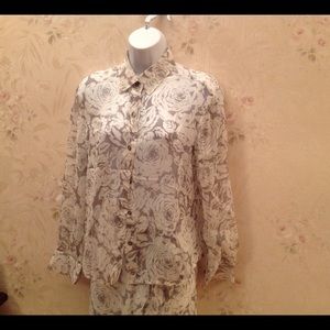 Ellen Tracy silk blouse size 8P