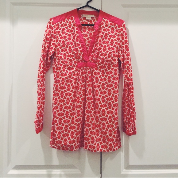 MICHAEL Michael Kors Tops - Michael Kors red and white tunic
