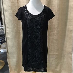 Sheath dress with matte sequin panel!