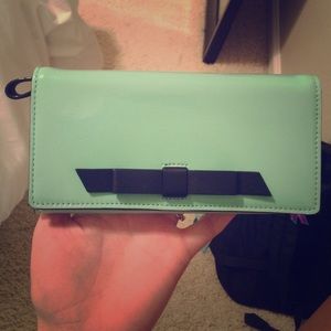 Authentic Kate Spade mint green wristlet