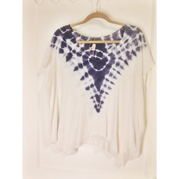 Free People off the shoulder tie-dye shirt