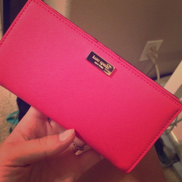 Bright pink Kate spade cardholder!