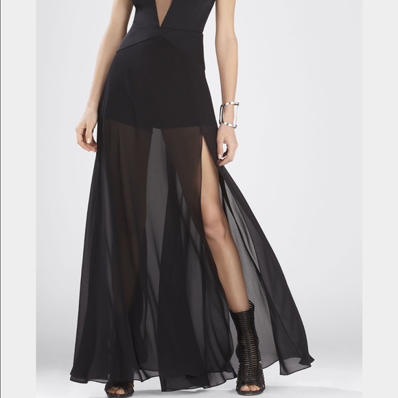 Bcbg MaxAzria Black Halee Plunge Dress - Picture 3 of 4