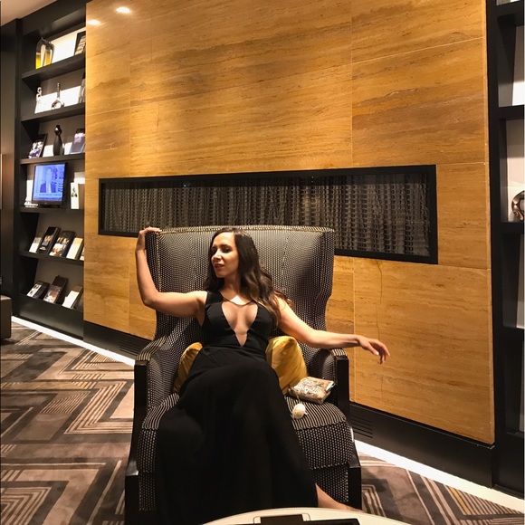 Bcbg MaxAzria Black Halee Plunge Dress - Picture 4 of 4