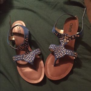 Carlos Santana blue sandals