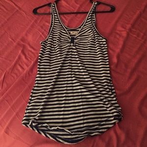 Blue & White Striped Tank // Feminine & Fun
