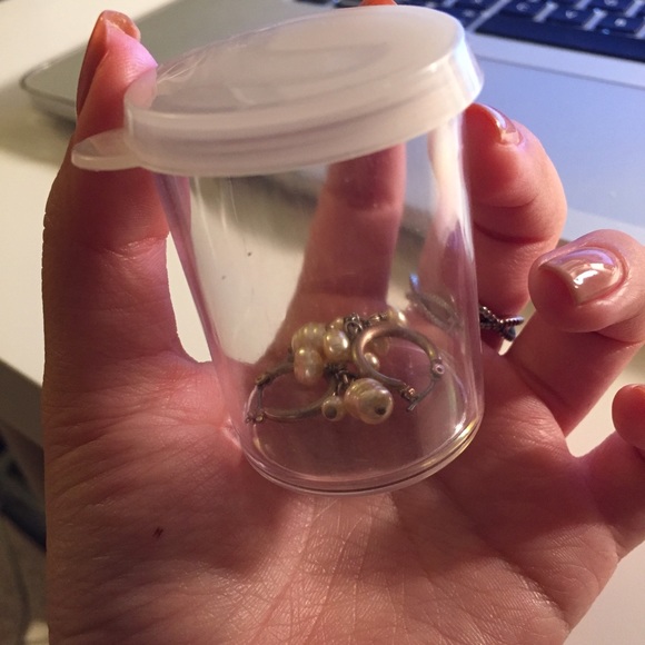 Authentic Freshwater Pearl Cluster Earrings - Picture 3 of 3