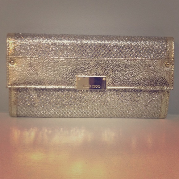 Gold Jimmy Choo Clutch