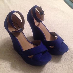 Cobalt blue wedges