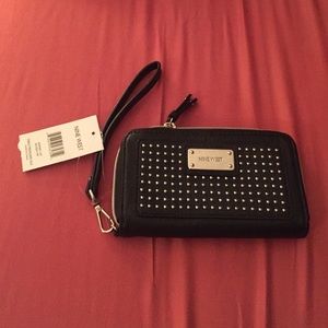Nine West BLACK EMBELLISHED CLUTCH // NWT
