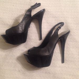 Black Fergie heels