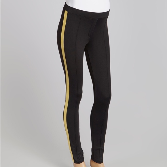NEW David Lerner black gold Astor legging tuxedo