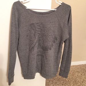Gray tribal woman sweatshirt